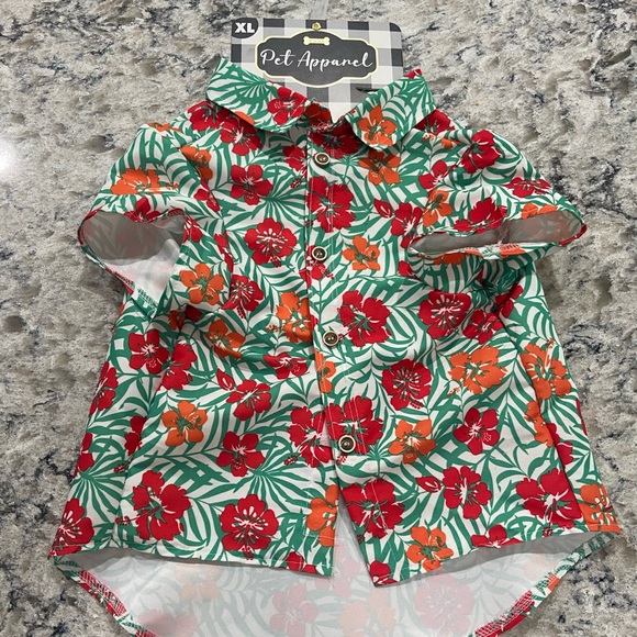 WOOF | Hawaiian dog Velcro shirt NWT XL - Picture 2 of 5